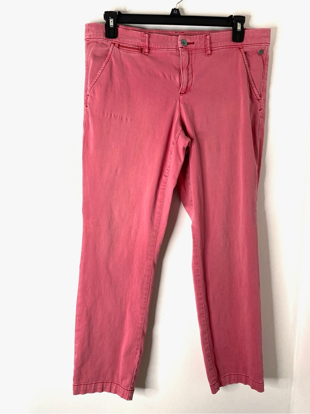 Pilcro & the Letterpress Pink Chino Pants Straight Leg Cotton Stretch Anthro